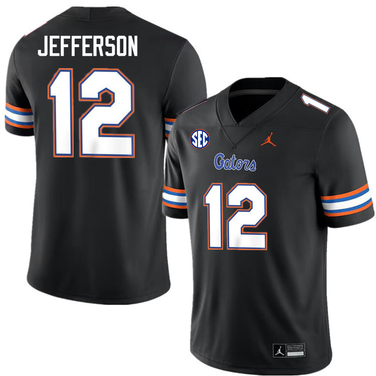 Van Jefferson Florida Jersey,Florida Gators #12 Van Jefferson Jersey Youth Uniforms-Black